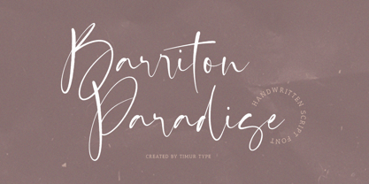 Barriton Paradise Font Poster 1
