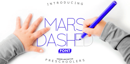 Mars Dashed Font Poster 1