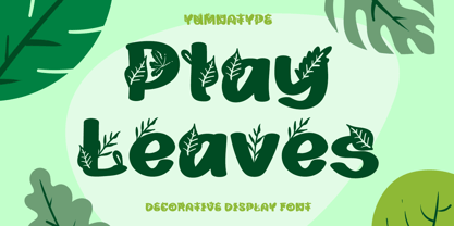 Play Leaves Font Poster 1