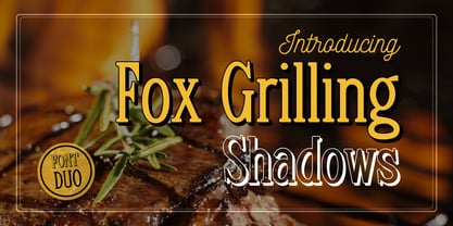 Fox Grilling Shadows Font Poster 1