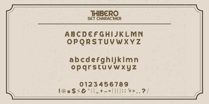 Thibero Font Poster 8