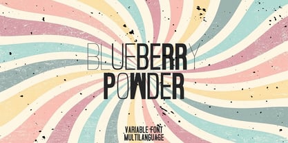 Blueberry Powder Variative Font Poster 1