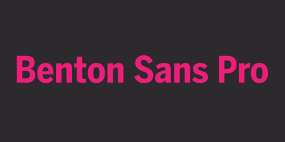 Benton Sans Pro Font Poster 1