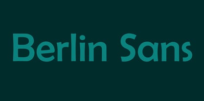 Berlin Sans Font Poster 1
