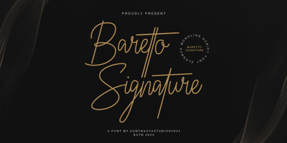 Baretto Signature Font Poster 1