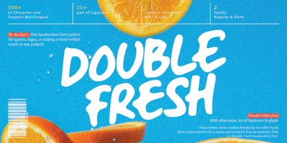 Double Fresh Font Poster 1