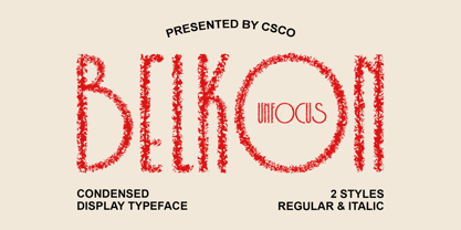 Belkon Unfocus Font Poster 1