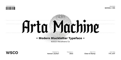 Arta Machine Font Poster 1