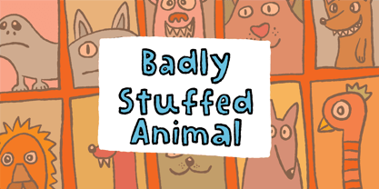 Badly Stuffed Animal Font Poster 1