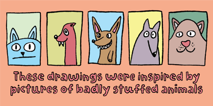 Badly Stuffed Animal Font Poster 2
