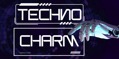 Techno Charm Font Poster 1