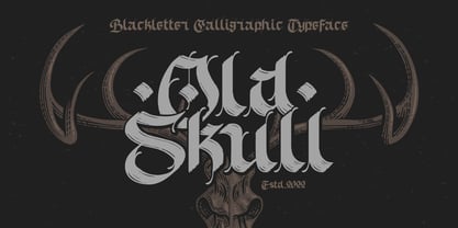 Old Skull Font Poster 1