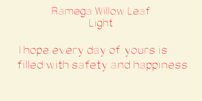 Ramega Willow Leaf Font Poster 1