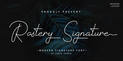 Rastery Signature Font Poster 1