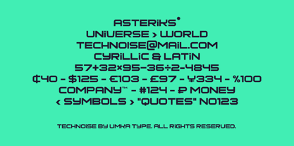 Technoise Font Poster 6