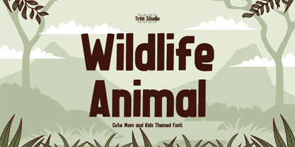 Wildlife Animal Font Poster 1