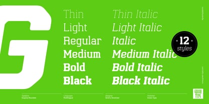 Esquina Rounded Font Poster 3