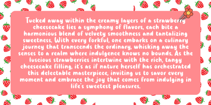 Strawberry Cheesecuit Font Poster 7