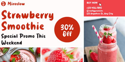 Strawberry Cheesecuit Font Poster 8