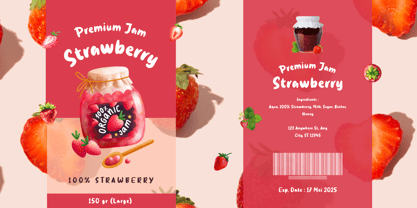 Strawberry Cheesecuit Font Poster 4