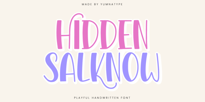 Hidden Slknow Font Poster 1