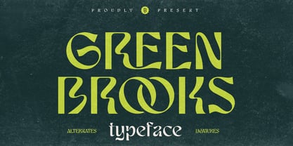 Green Brooks Font Poster 1