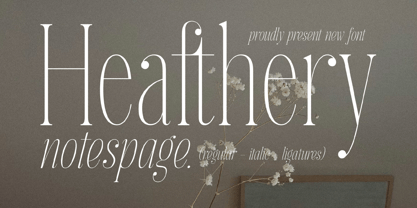 Heafthery Notespage Font Poster 1