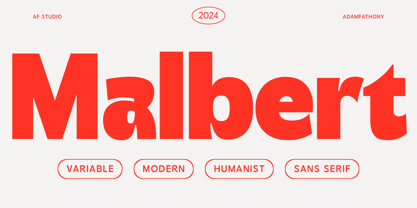 Malbert Font Poster 1