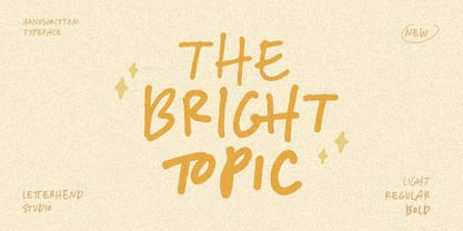 Bright Topic Font Poster 1