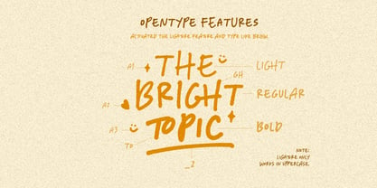 Bright Topic Font Poster 7