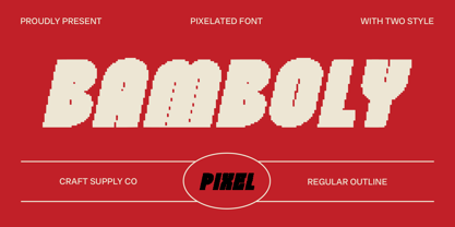 Bamboly Pixel Font Poster 1