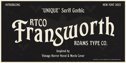 RTCO Fransworth Font Poster 1