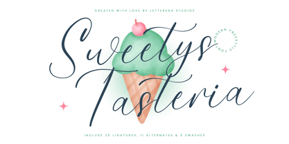 Sweetys Tasteria Font Poster 1