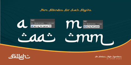 Billah Arabic Style Font Poster 3