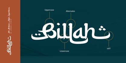 Billah Arabic Style Fuente Póster 4