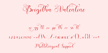 Brigitha Valentine Font Poster 6