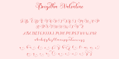 Brigitha Valentine Font Poster 5