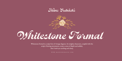 Whitestone Formal Font Poster 1