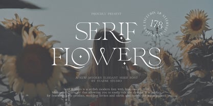 Serif Flowers Font Poster 1