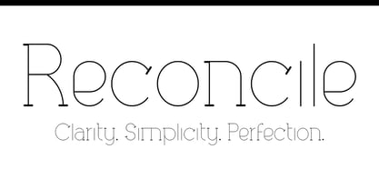 Reconcile Font Poster 1