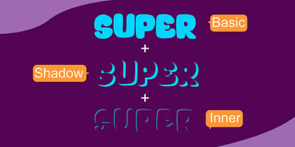 Super Little Shadow Font Poster 3