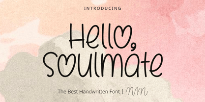 Nm Hello Soulmate Font Poster 1