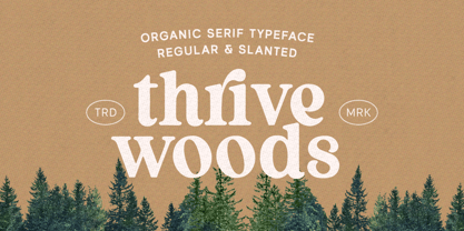 Thrive Woods Font Poster 1