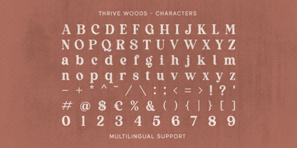 Thrive Woods Font Poster 7