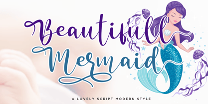 Beautifull Mermaid Font Poster 1