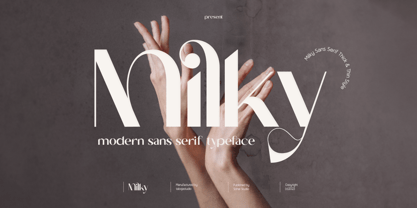 Milky Modern Sans Serif Fuente Póster 1