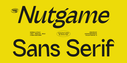 Nutgame Sans Font Police Poster 1