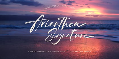 Arianthea Signature Font Poster 1