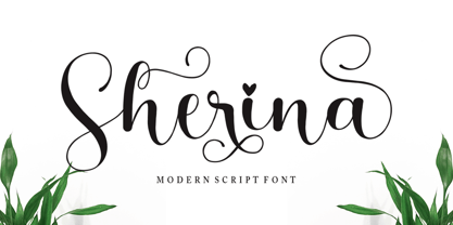 Sherina Script Font Poster 1