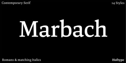Marbach Font Poster 1